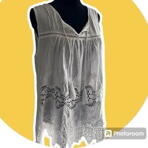 SKYLER & Jade women's XL sleeveless top, white